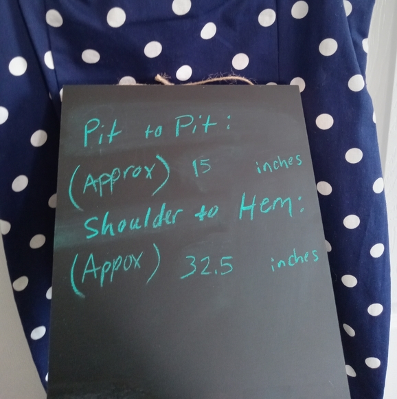 Vintage Mini Dress Cotton Polka Dot Navy Blue White Bow Linea Moda Size 8 - Picture 16 of 16